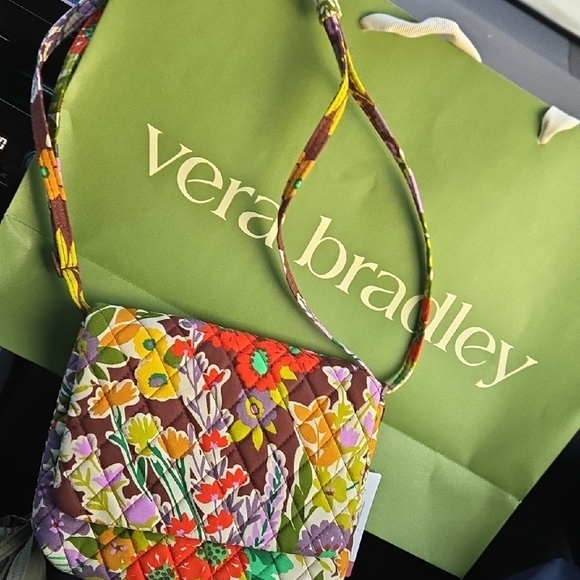 Nwt Vera Bradley Colorful Floral Crossbody Or Shoulder Bag - Picture 2 of 4